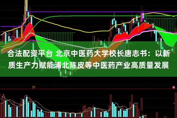 合法配资平台 北京中医药大学校长唐志书：以新质生产力赋能浦北陈皮等中医药产业高质量发展